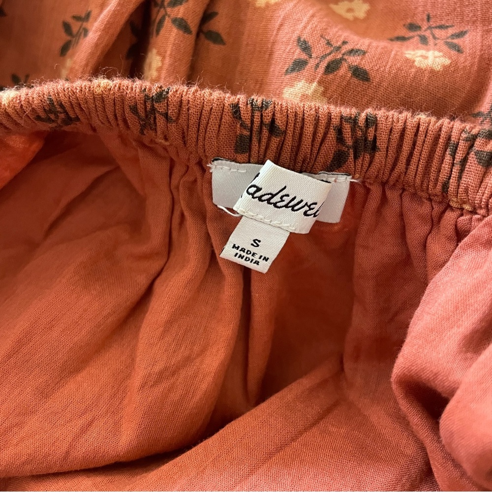 Madewell Ruffle-Strap Tiered Midi Dress in Wild Calendula Block-Print - Picture 11 of 11
